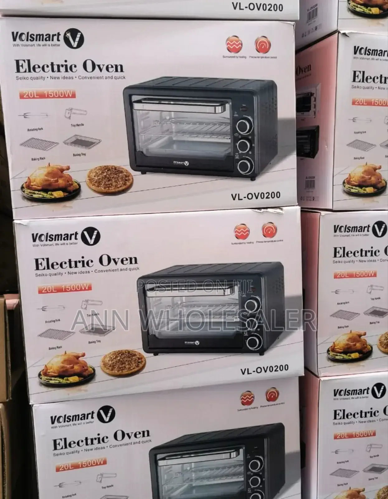Black Electric Volsmart Oven VD-5