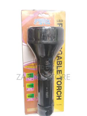 Big Size Rechargeable Torch With 2 Mode of Light - thumbnail 2