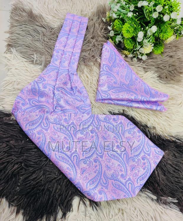 Royal Purple and Light Purple Ascot Tie Sets - thumbnail 2