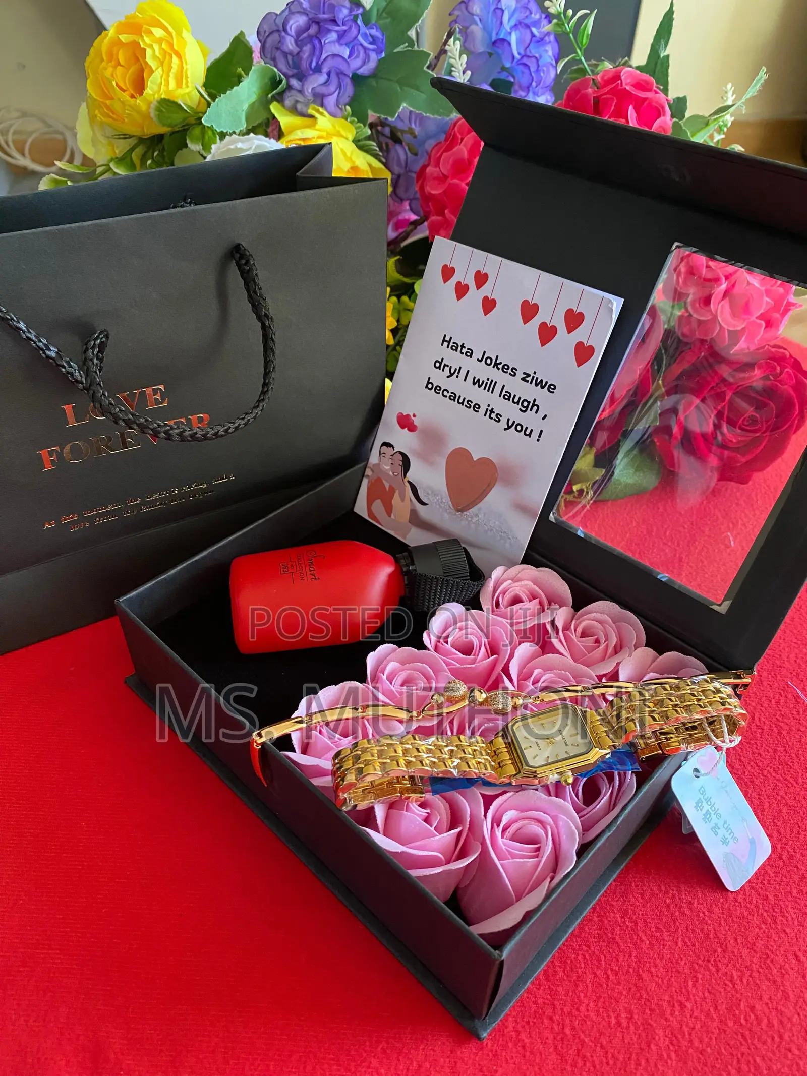 Perfume/Watch/Bracelet/Roses Valentines Gift Set for Ladies
