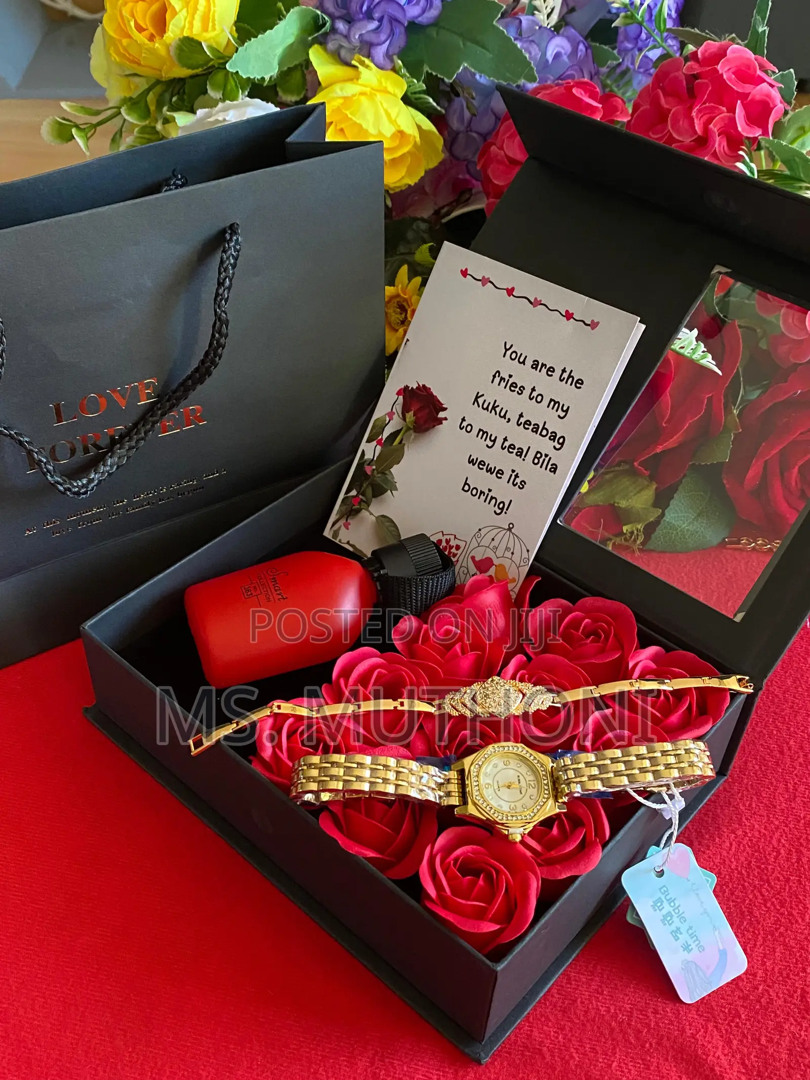 Perfume/Watch/Bracelet/Roses Valentines Gift Set for Ladies