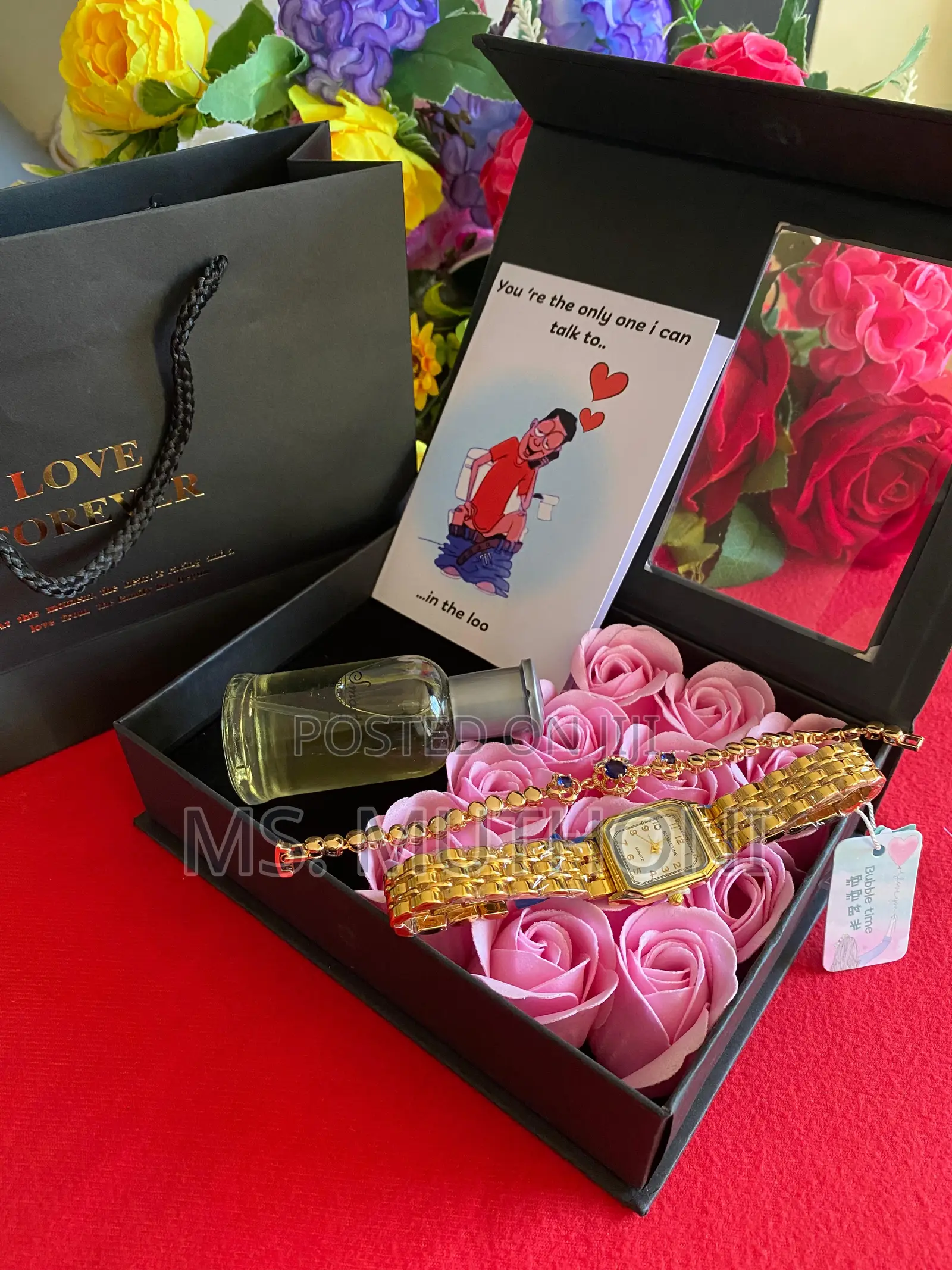 Perfume/Watch/Bracelet/Roses Valentines Gift Set for Ladies
