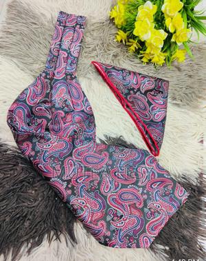 Maroon,Black Beige Ascot Tie Sets - thumbnail 2