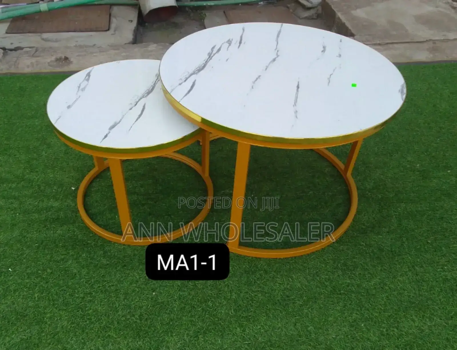WHITE Nesting Table Marble Effect (MDF) MD-09