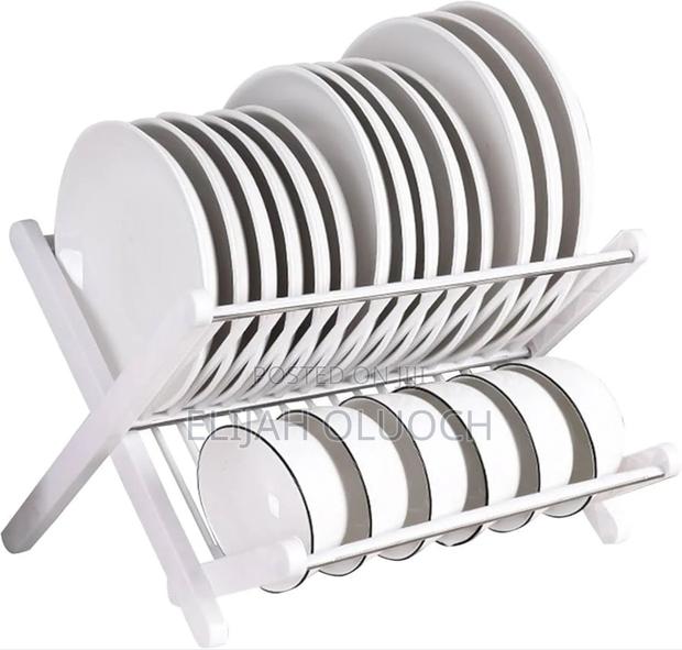 X Shape Foldable Dish Drainer Rack A - thumbnail 2