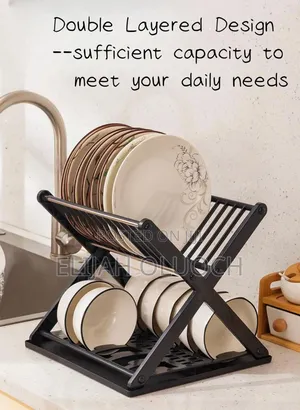 X Shape Foldable Dish Drainer Rack A