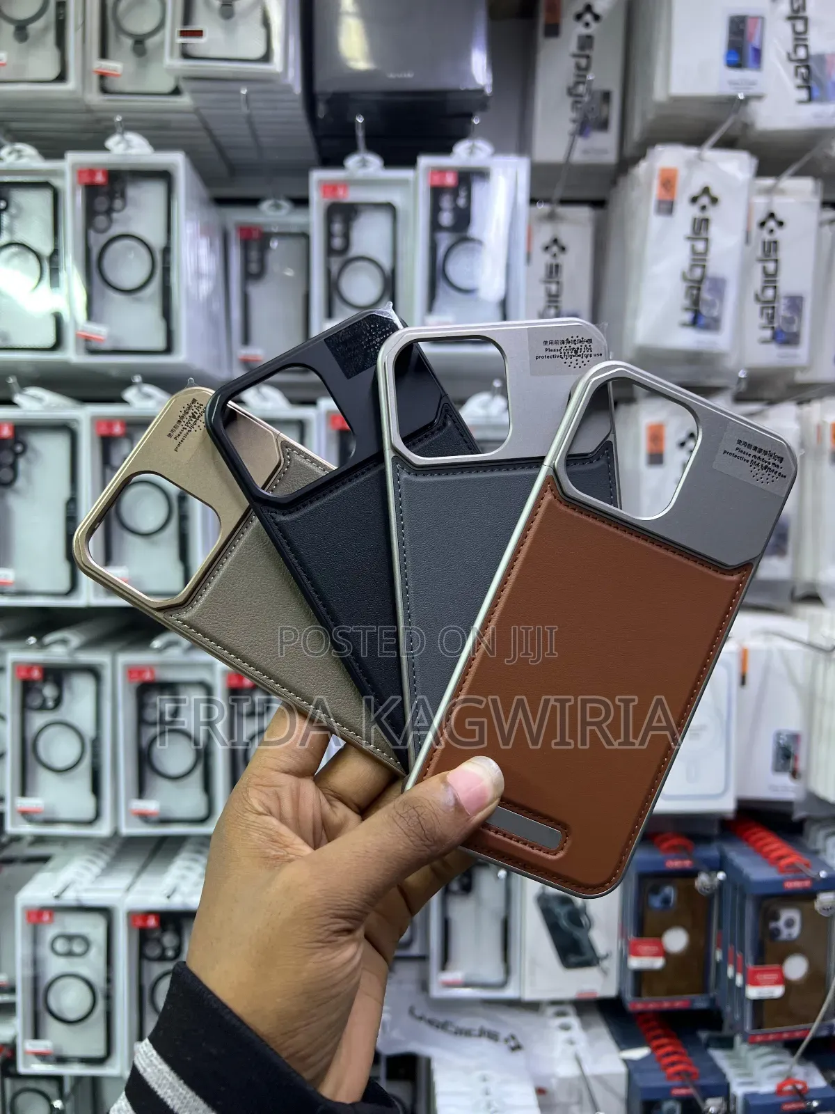 2 In 1  Leather + Metal Back Case For iPhone 16 Pro Mac