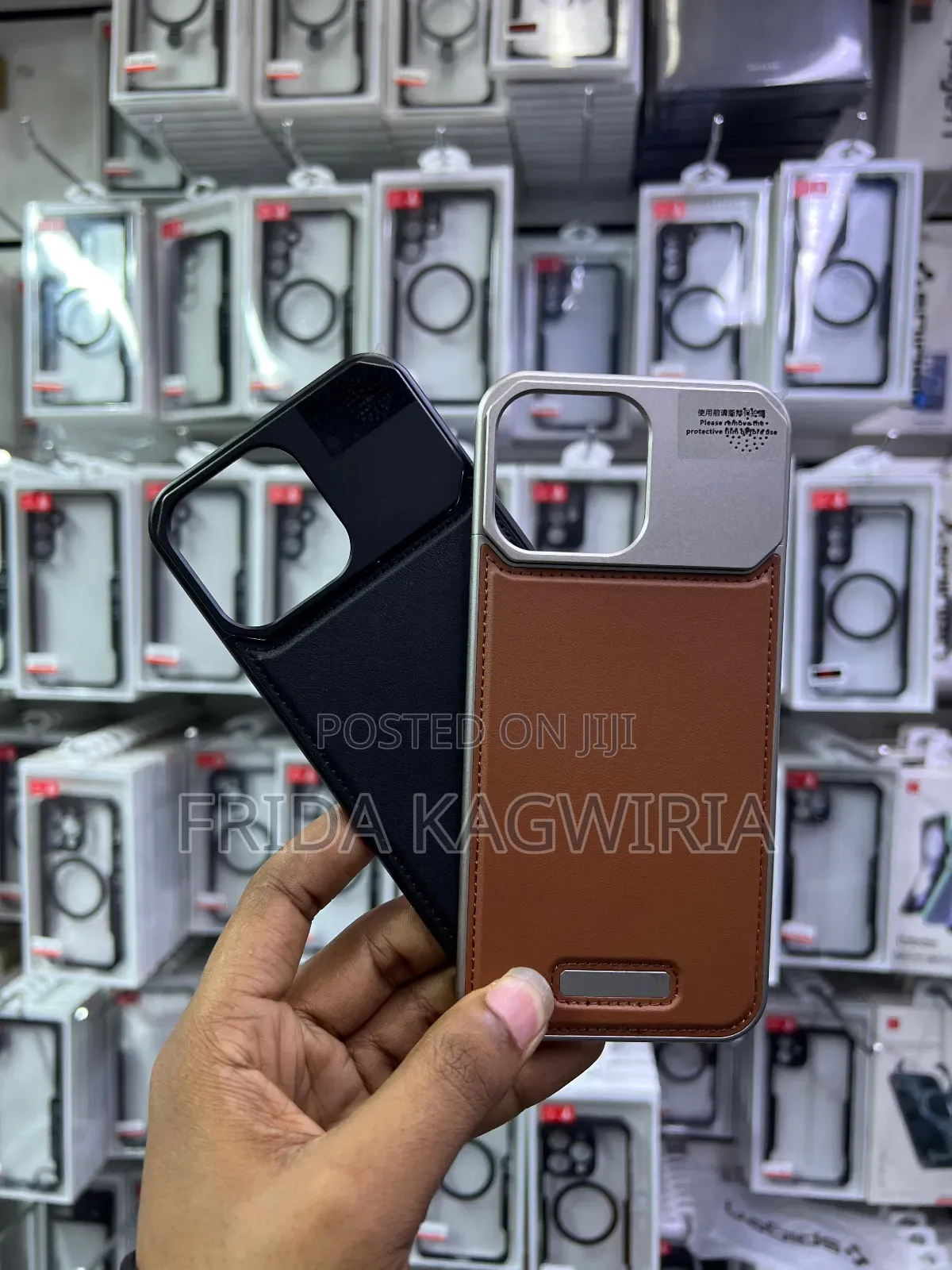 2 In 1  Leather + Metal Back Case For iPhone 16 Pro Mac
