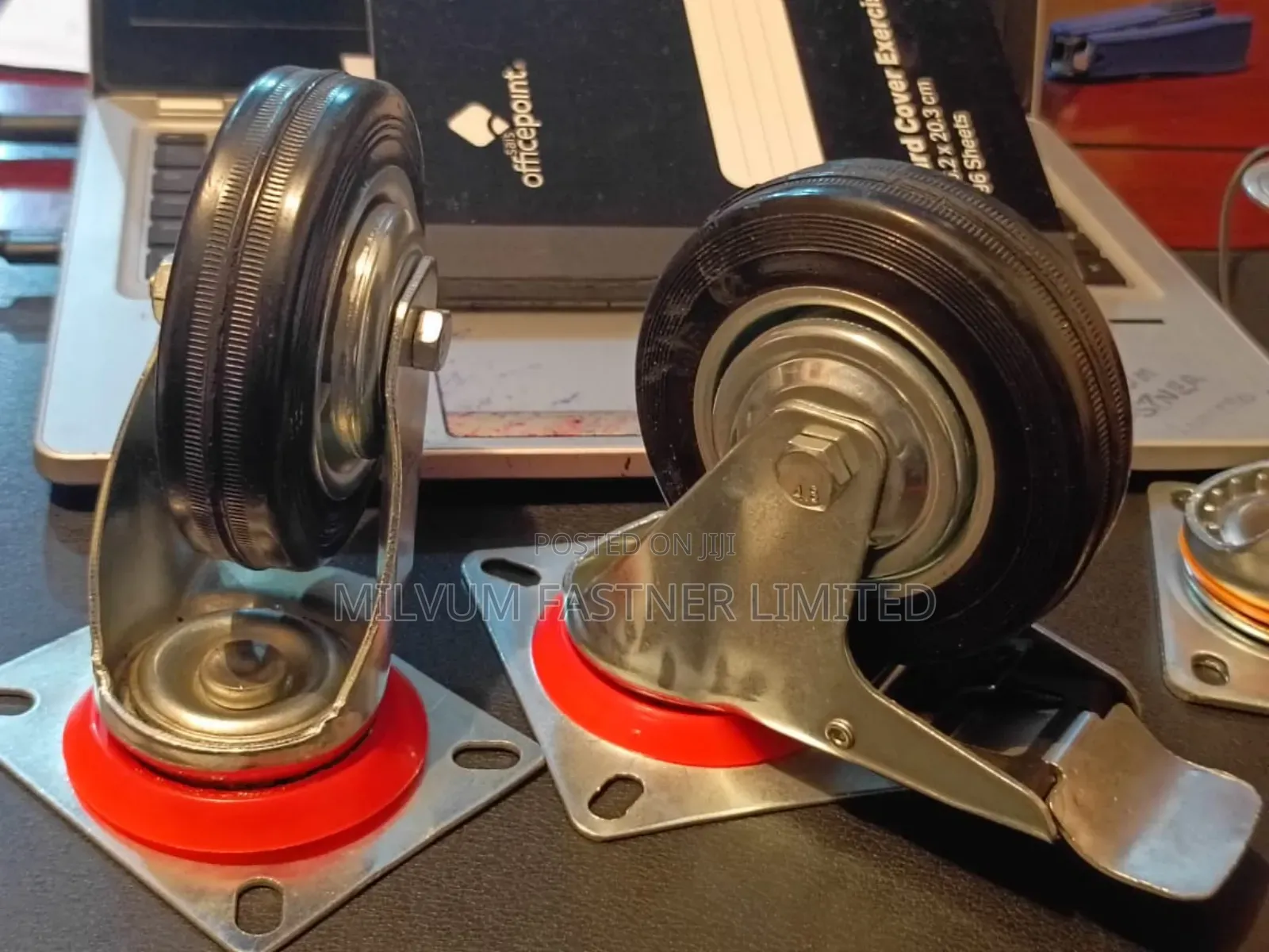 Rubber Castor Wheels 5" Brake