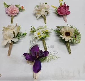 Red,White Pink Purple Boutonnieres - thumbnail 2