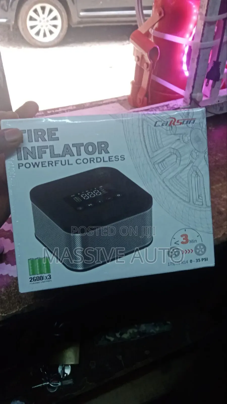 Cordless Powerful Tire Inflator With Phone Charging Ports