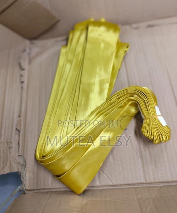 Gold Yellow Satin Official Ties - main view