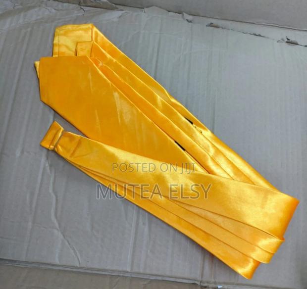 Gold Yellow Satin Official Ties - thumbnail 2