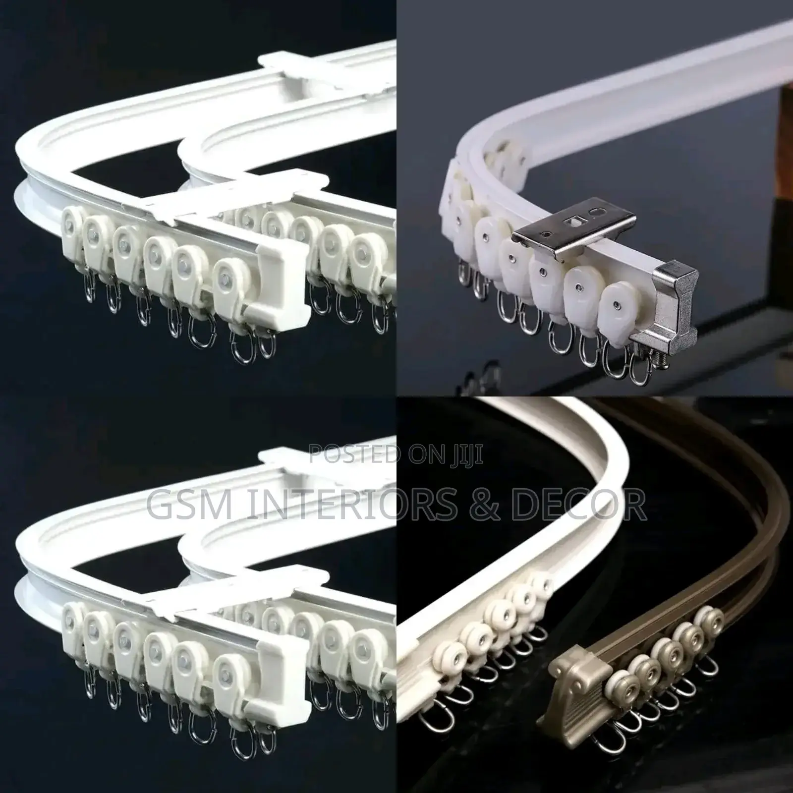 Aaluminium Bendable Rails Bendable Curtain Rails White.