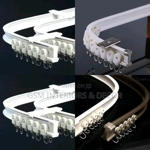 Aaluminium Bendable Rails Bendable Curtain Rails White.