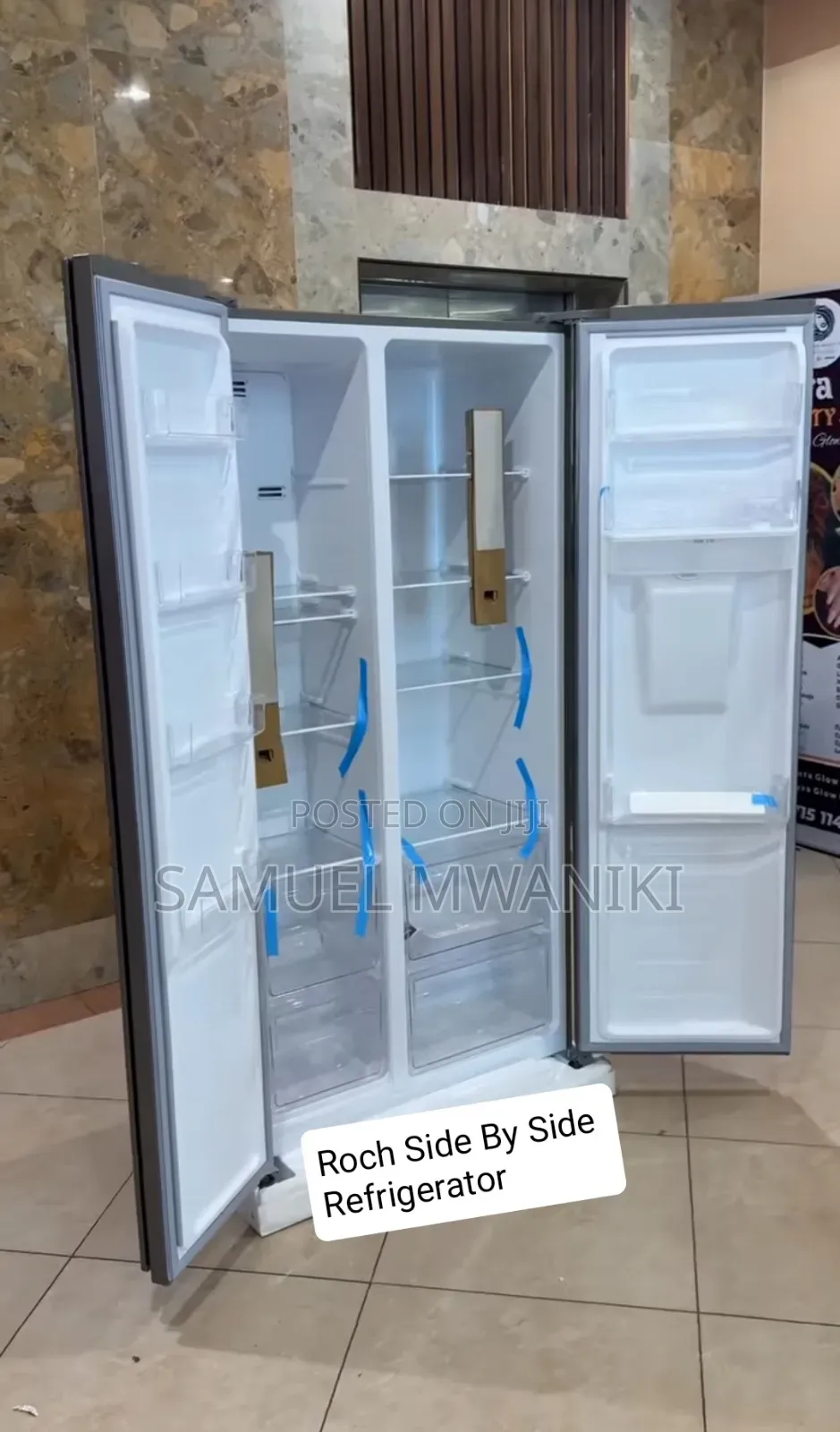 Roch 439L Side By Side Refrigerator No Frost