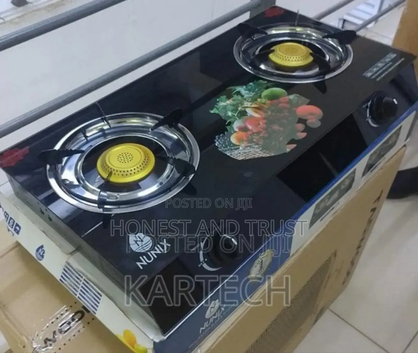 Nunix Two Burner Glasstop Cooker
