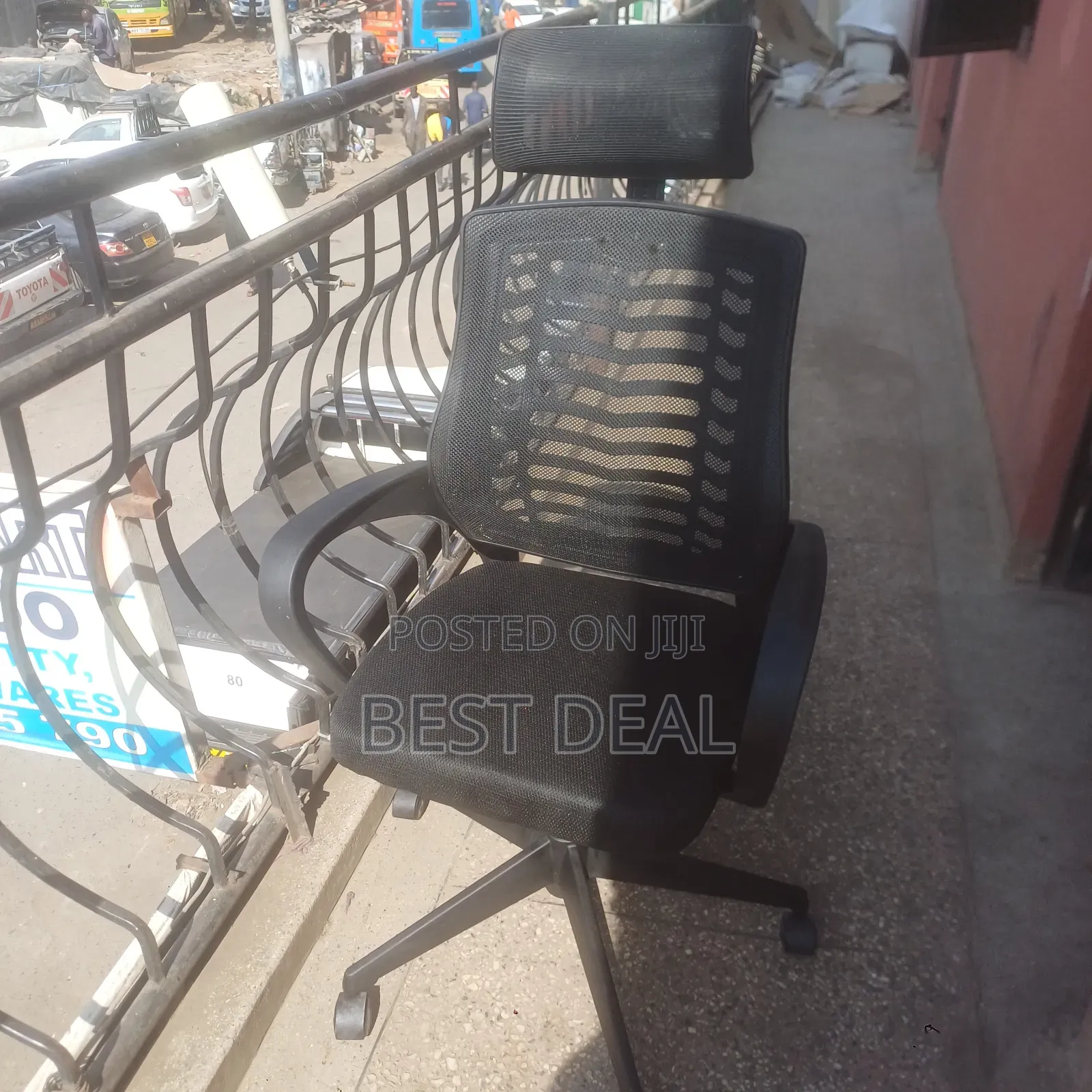 Headrest Black Office Chair