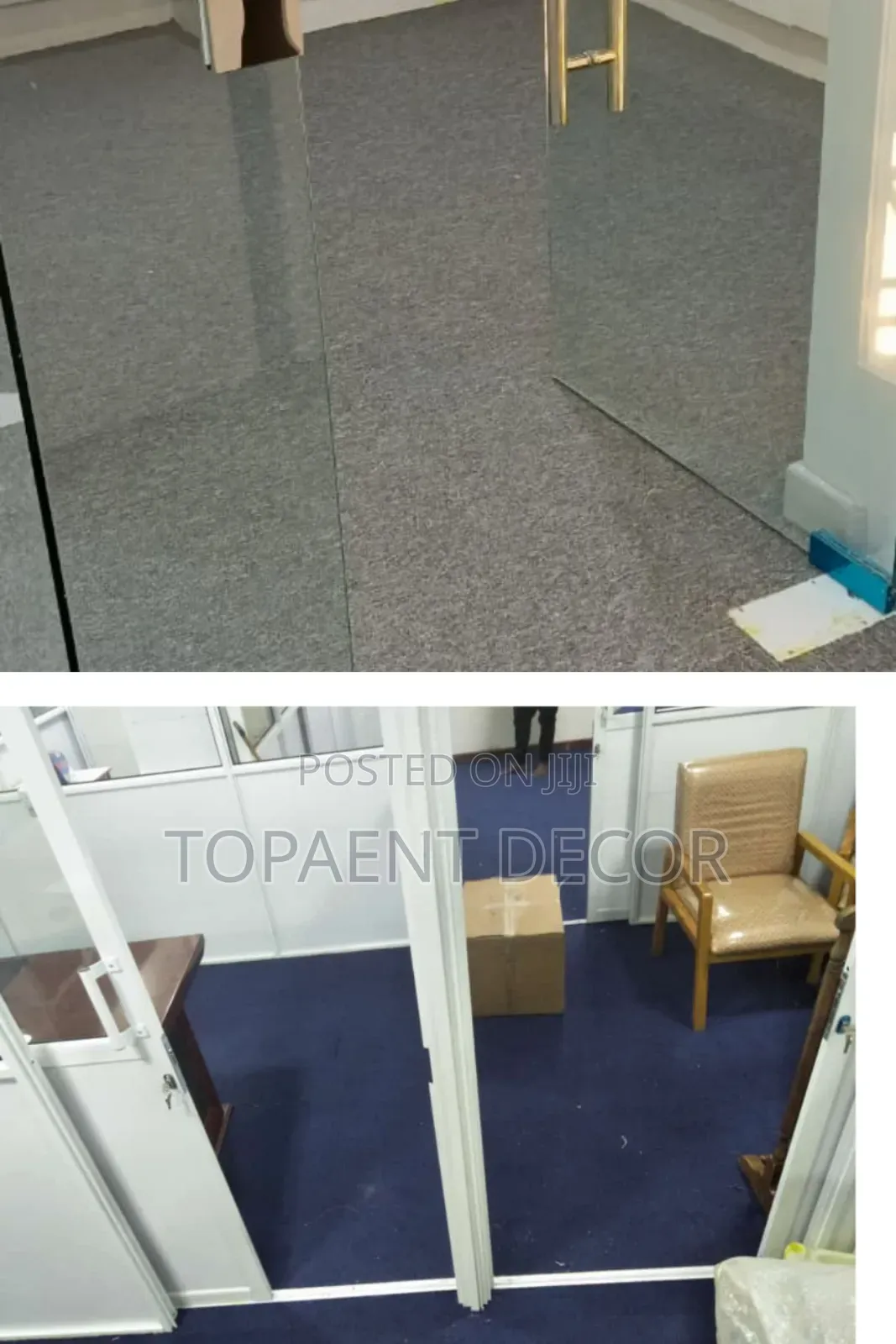 Nevy Blue and Light Grey Office Wall to Wall Carpets