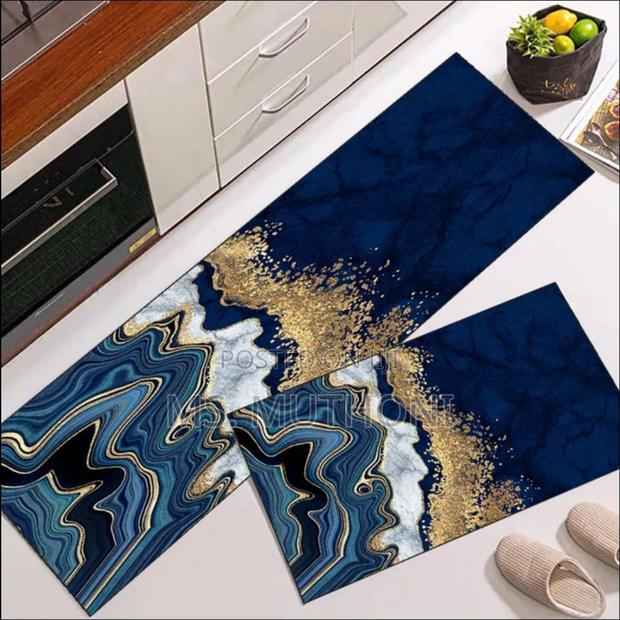 Nordic Style Kitchen Mat Luxury Abstract Marble Mats Set - main view