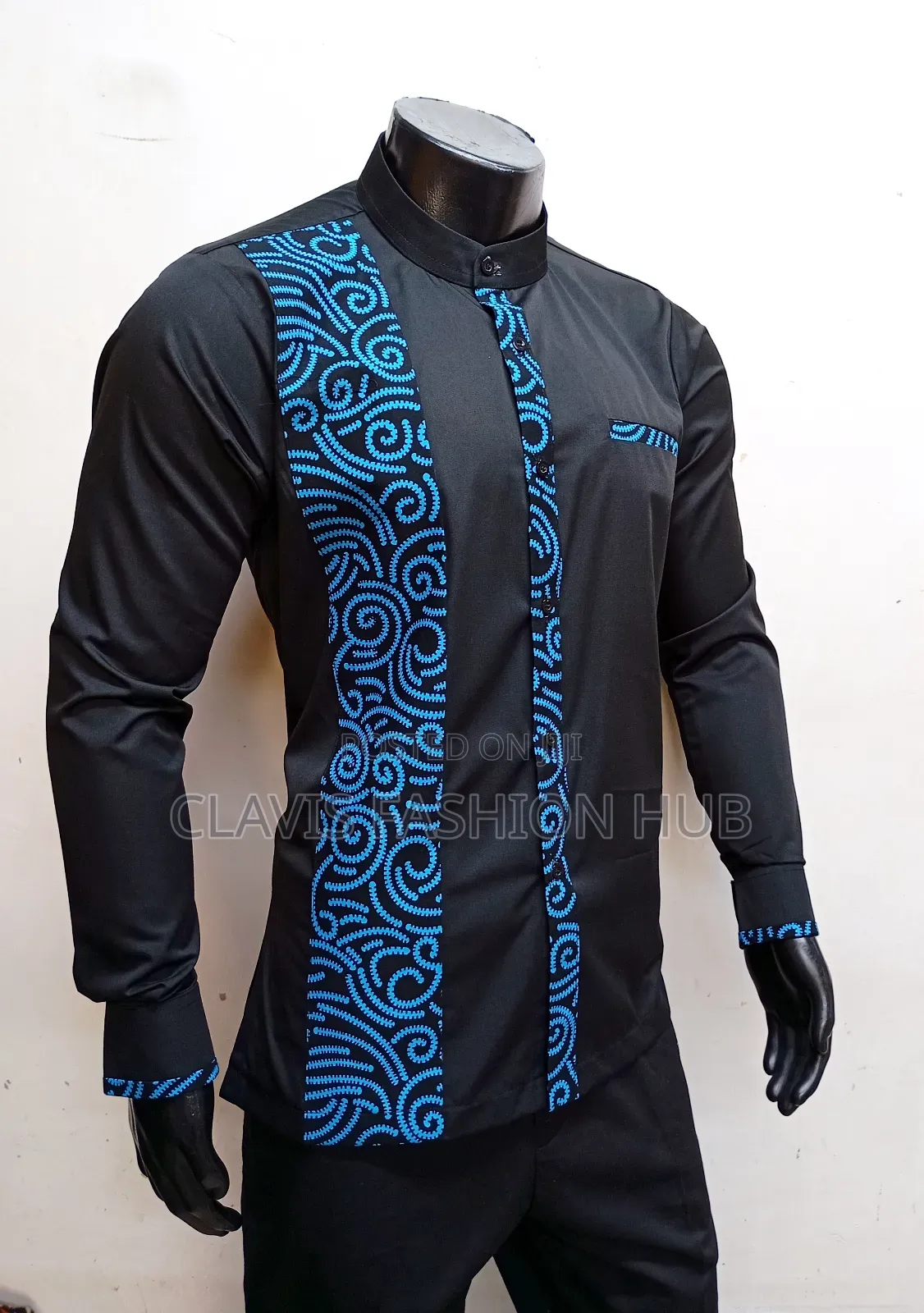 Black Mystique Long Sleeved Shirt Ready Made