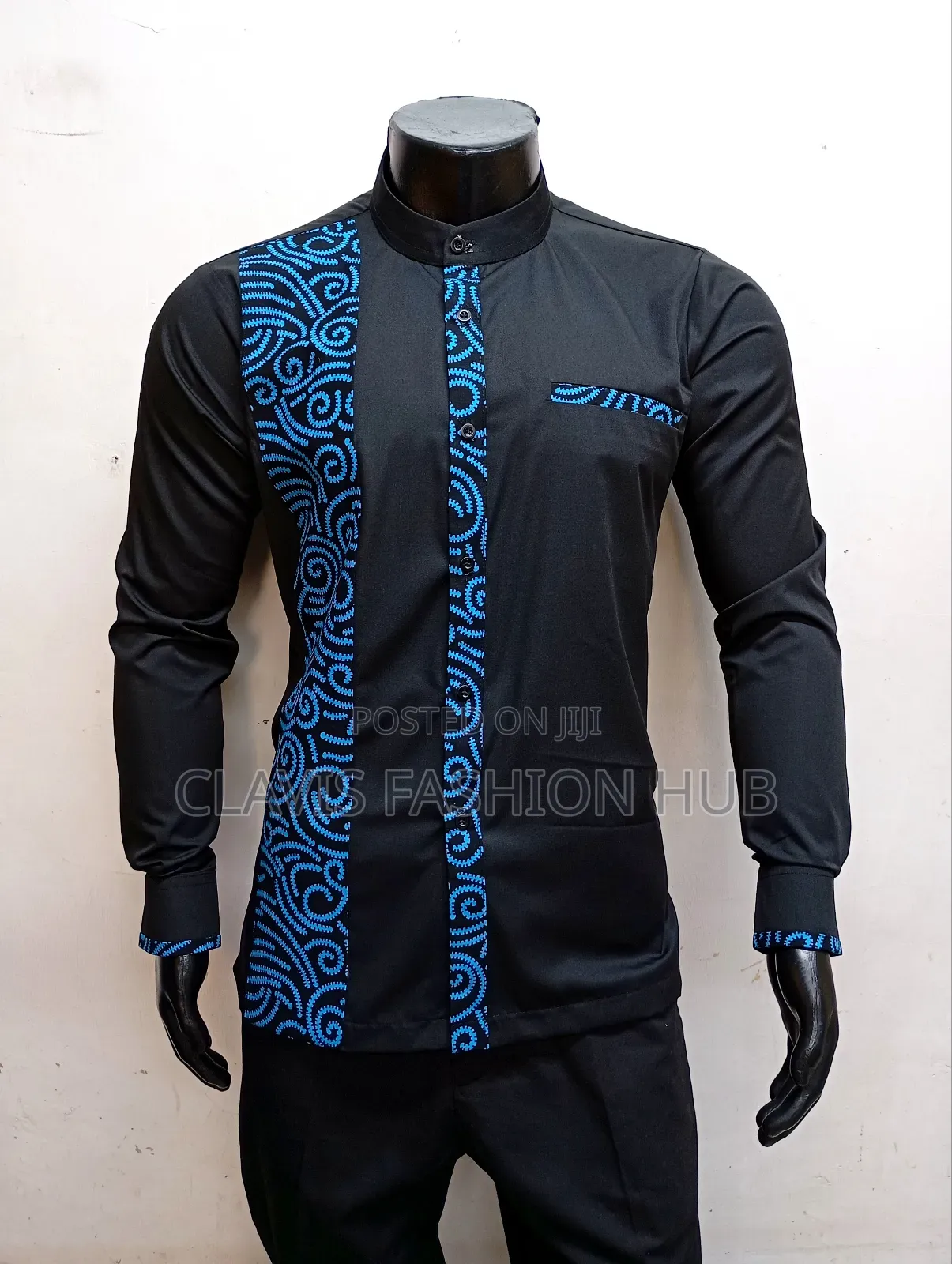 Black Mystique Long Sleeved Shirt Ready Made