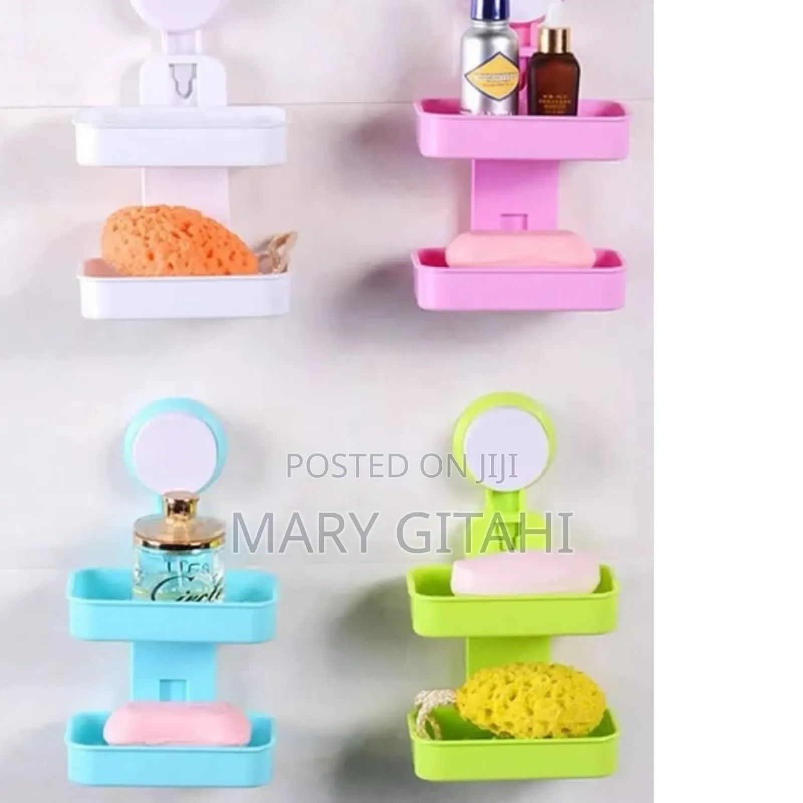 *Suction Double Soap Rack* 