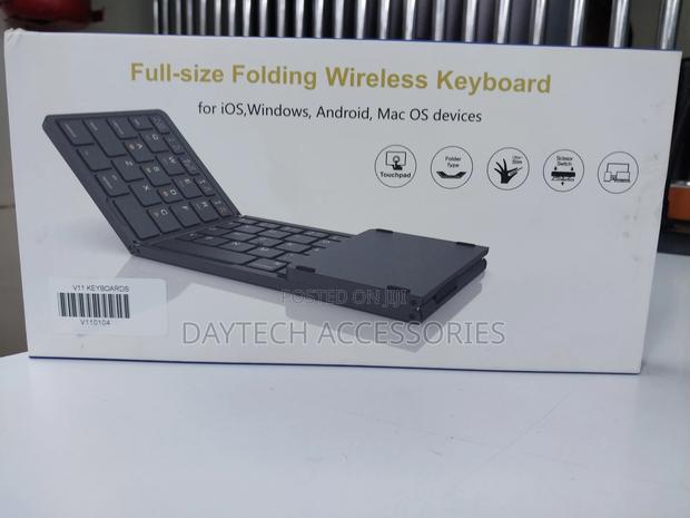 Foldable Bluetooth Keyboard With Touchpad Mini Rechargeable - thumbnail 2