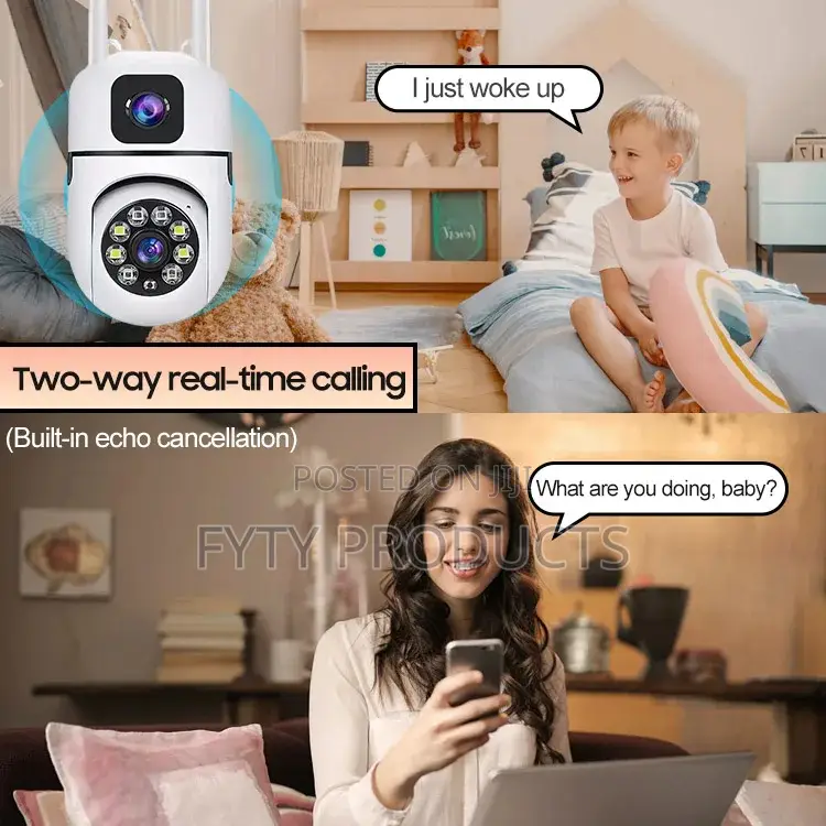 WIFI Dual Lens CCTV Wireless Home Security IP Camera