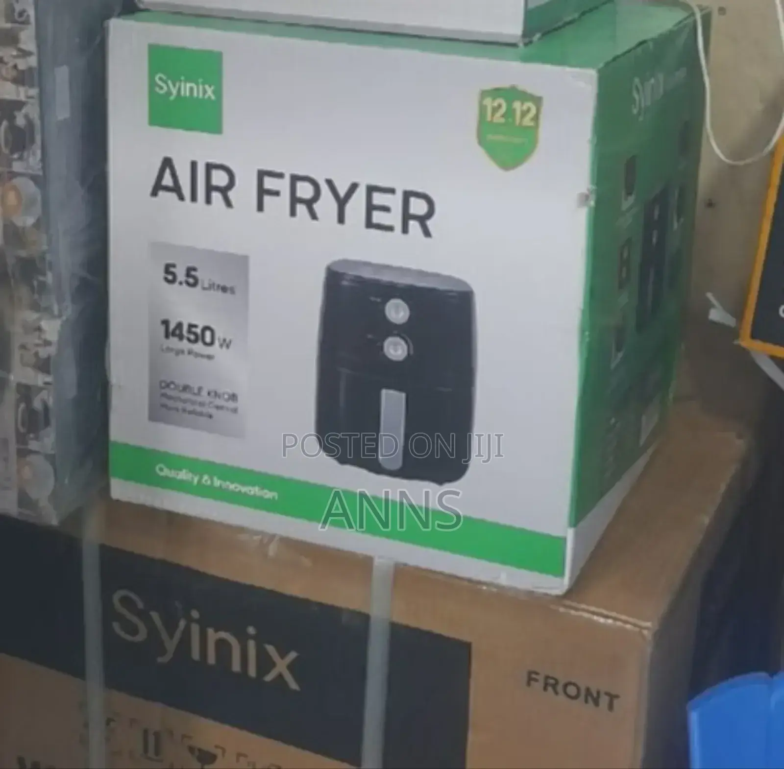 Syinix 5.5L 1450 Watts Single Air Fryer