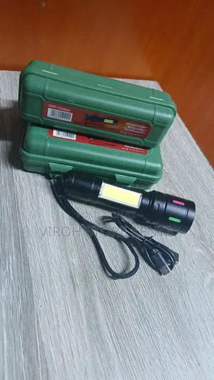Cob Usb Charge 15W Pocket Torch Zoom Security Flashlight