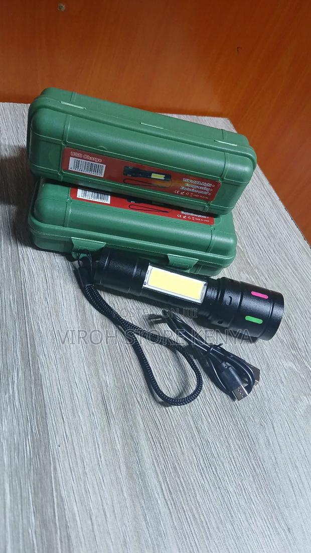 Cob Usb Charge 15W Pocket Torch Zoom Security Flashlight - main view