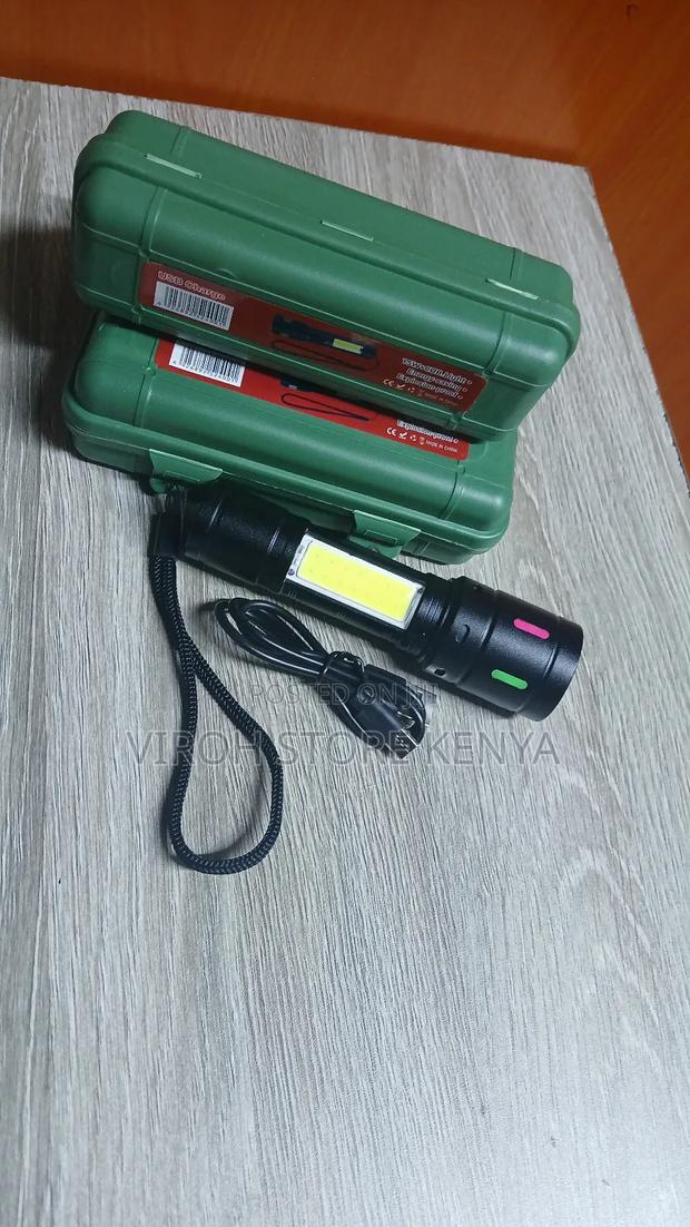 Cob Usb Charge 15W Pocket Torch Zoom Security Flashlight - thumbnail 3