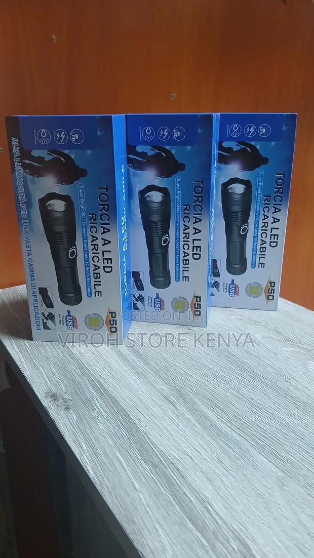 P50 LED Rechargeable Tactical Flashlight 2000 Lumens - main view