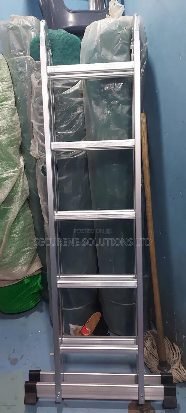 5-Step Aluminum Single Fold Ladder, - thumbnail 2