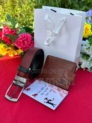 MEN VALENTINES Gift Set (Belt/Wallet/Card)