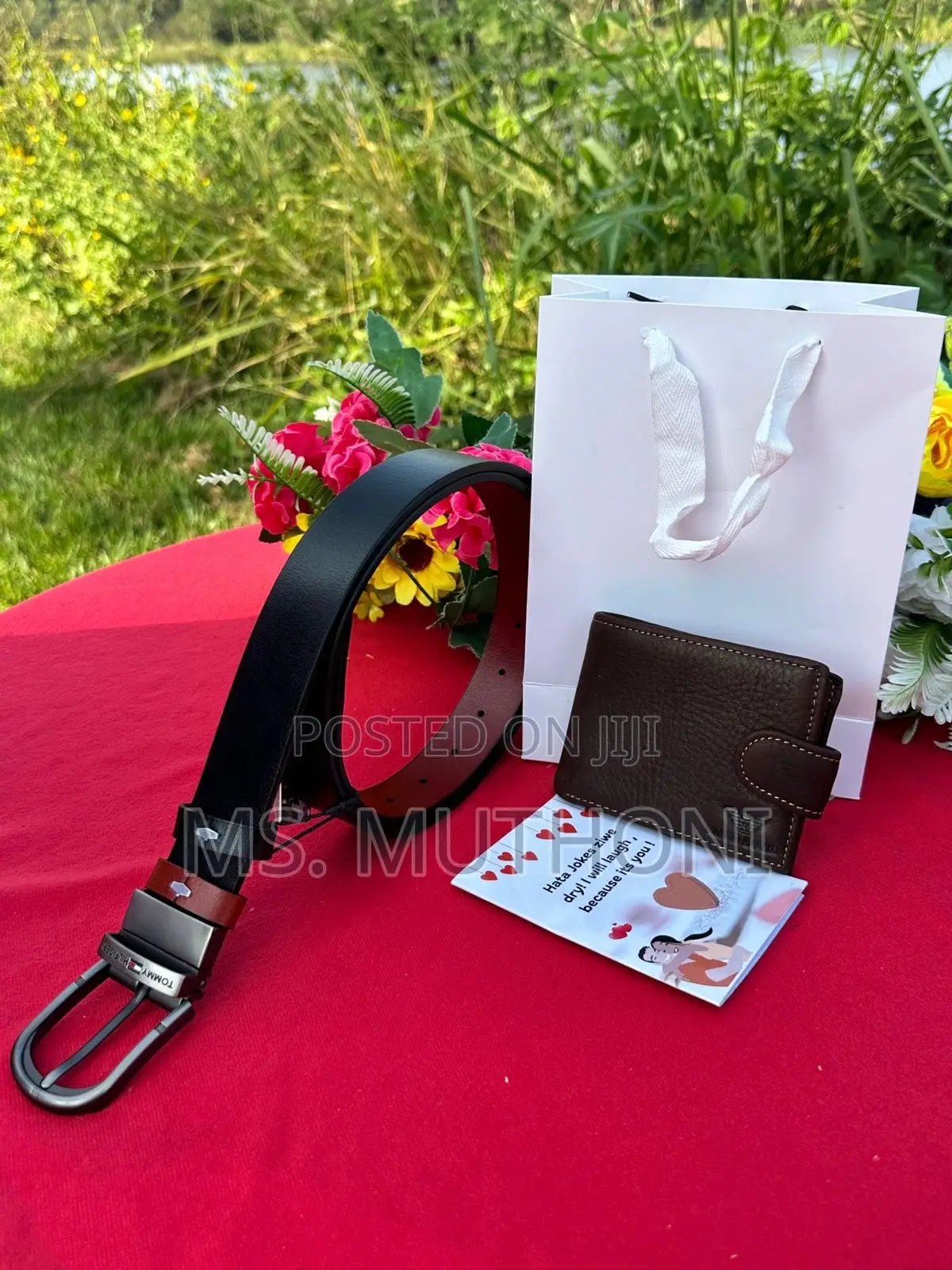 MEN VALENTINES Gift Set (Belt/Wallet/Card)