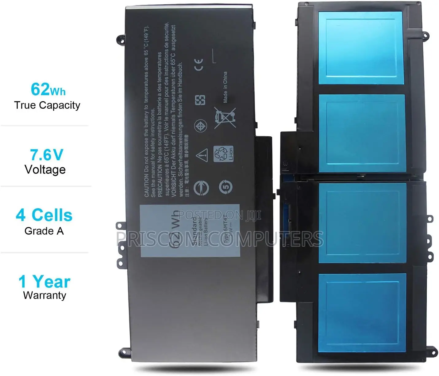 6MT4T Battery for Dell Latitude 14 5470 E5470 15 5570 E5570