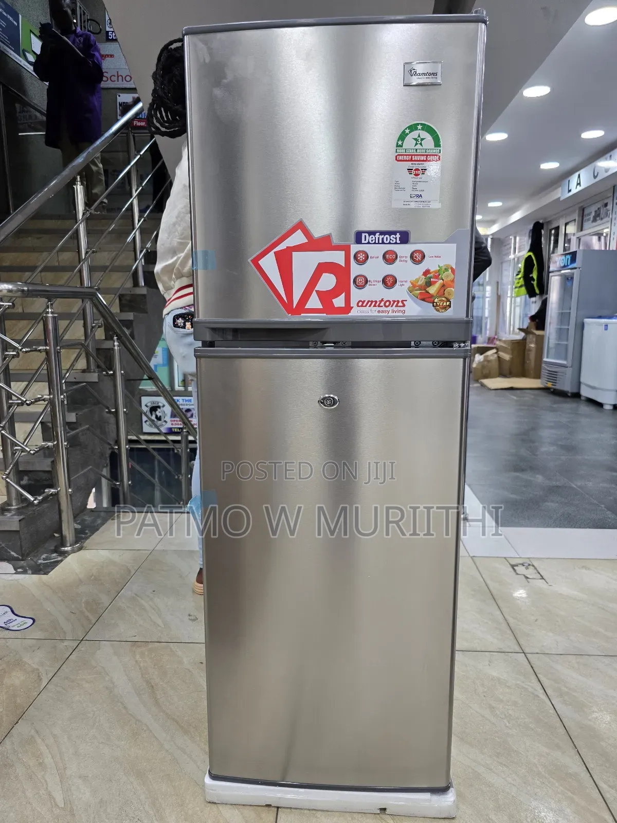 Fridge 138l, Ramtons 138l Fridge Double Door, Frost -New