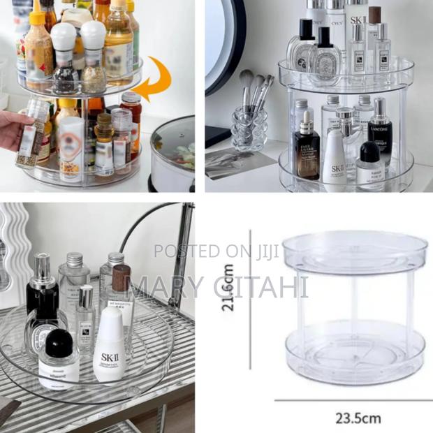 Two Layer 360 Rotation Cabinet Turntable at 