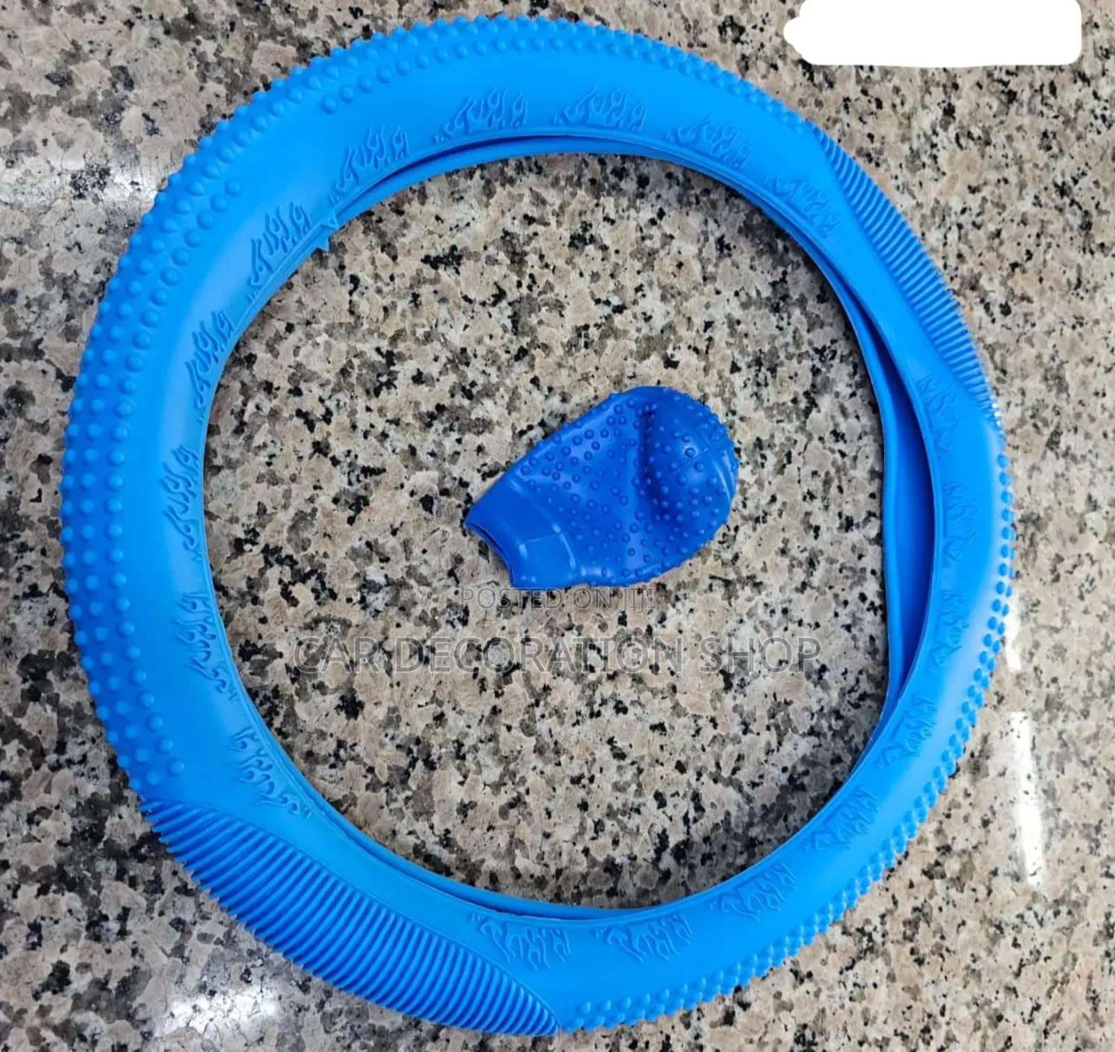 Blue Silicone Steering With Gear Knob Cover