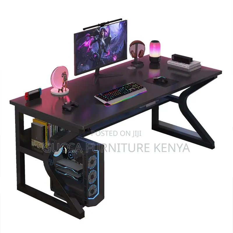 Clerical Desking: Exterior Shelving Wooden Office Desk