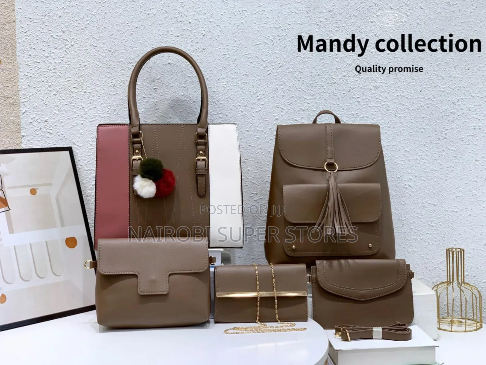 5in1 Multi Color Ladies Handbag