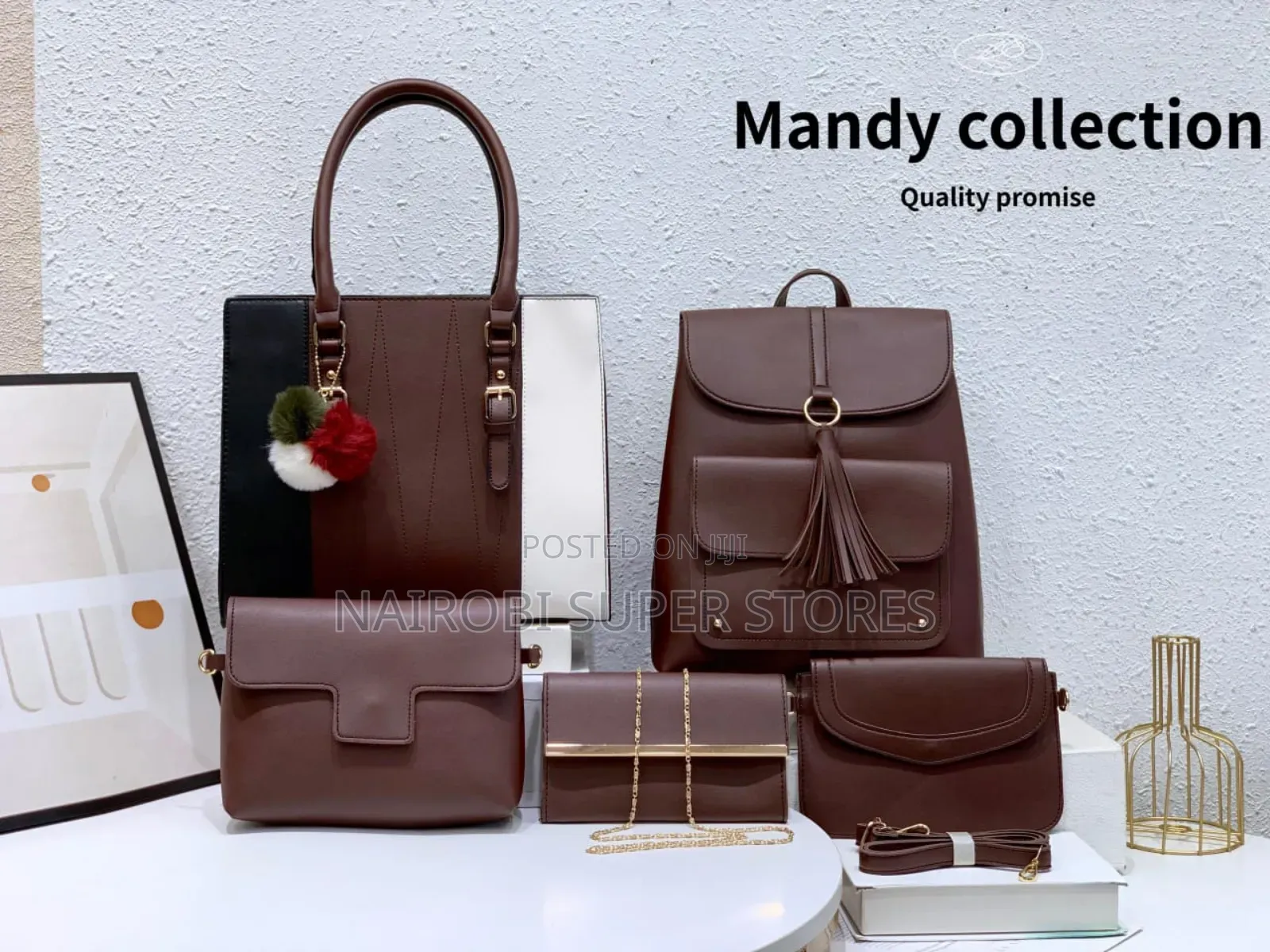5in1 Multi Color Ladies Handbag