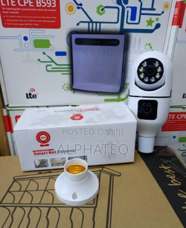 Double Lens PTZ Bulb Wifi Camera V380 - main view