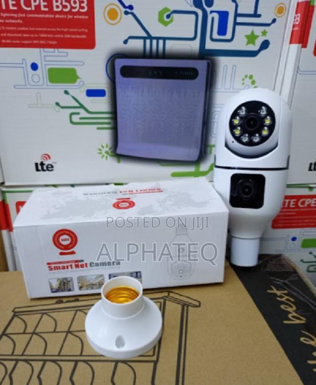 Wifi Smart Dual Lens Bulb Camera 360 V380 Bulb PTZ Camera