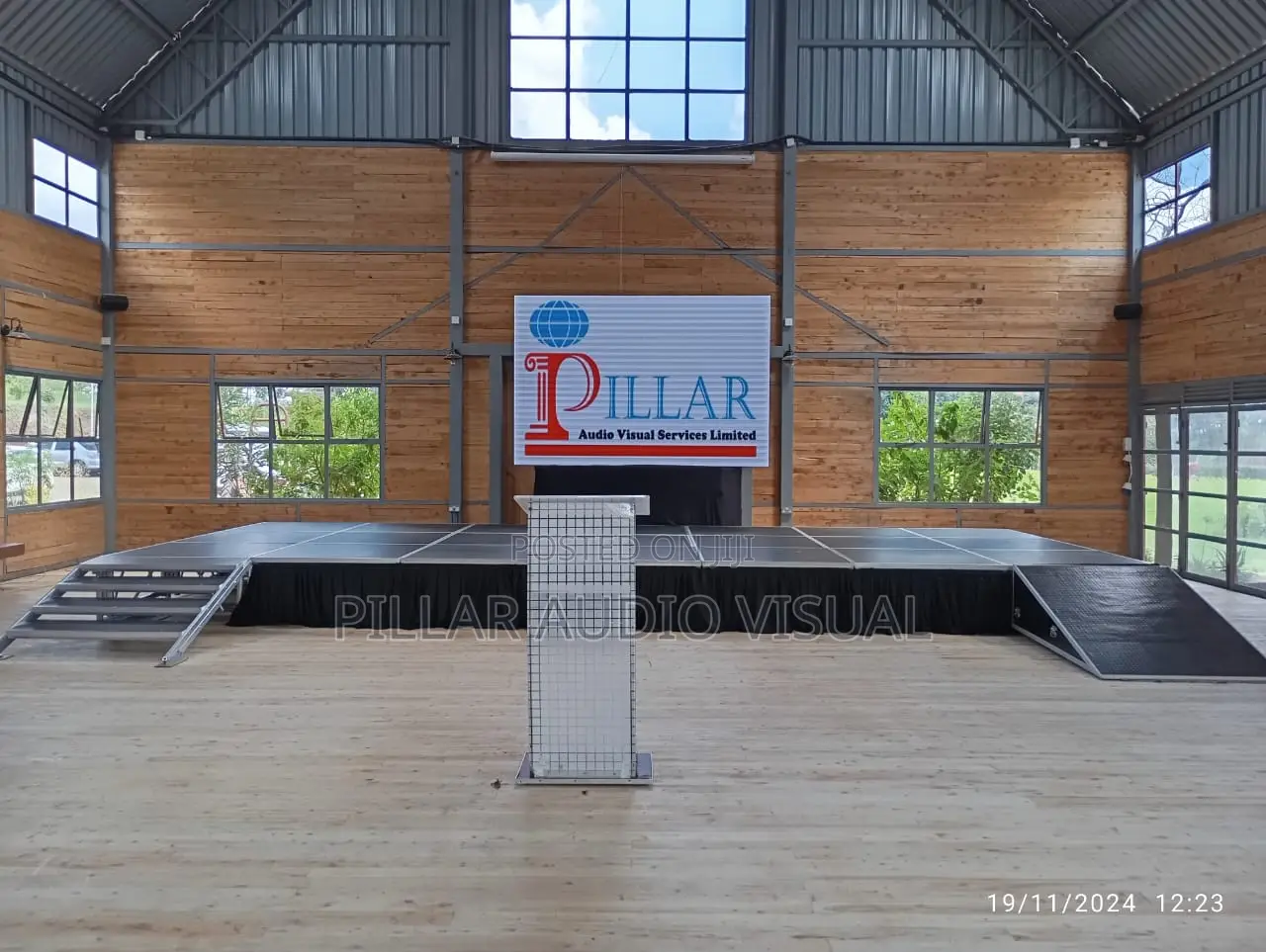 Small Led Panels Screen, Podium Stage, We Hire This