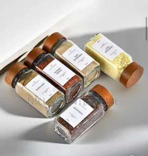 12 PCS Premium Thick Glass Storage Jars With Bamboo Lid*