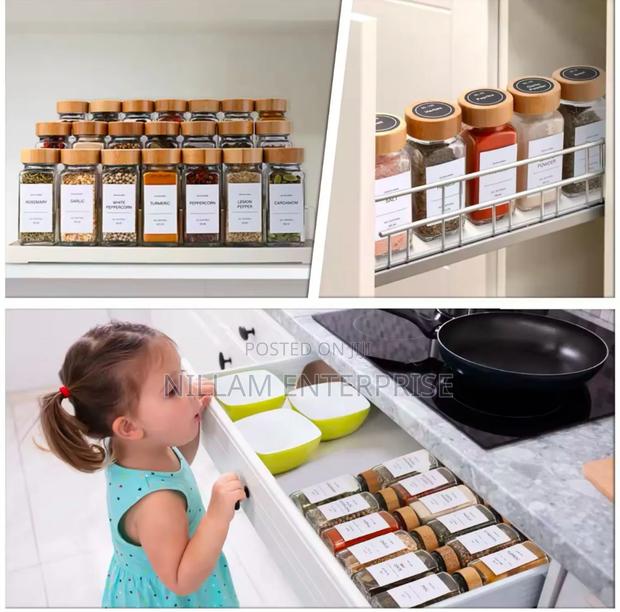 12 PCS Premium Thick Glass Storage Jars With Bamboo Lid* - thumbnail 6