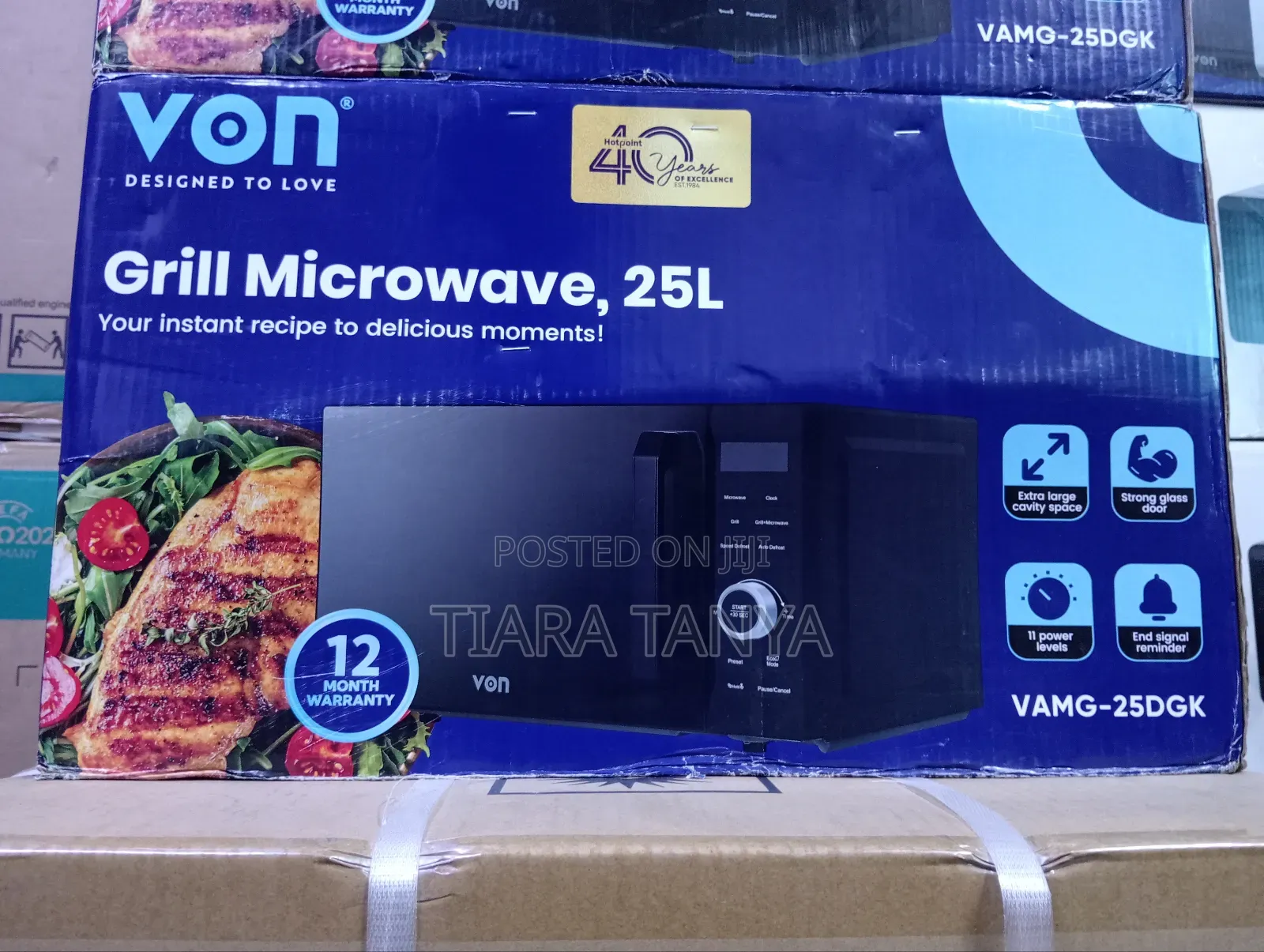 Von VAMG-25DGK Digital Microwave Oven Grill 25L – Black